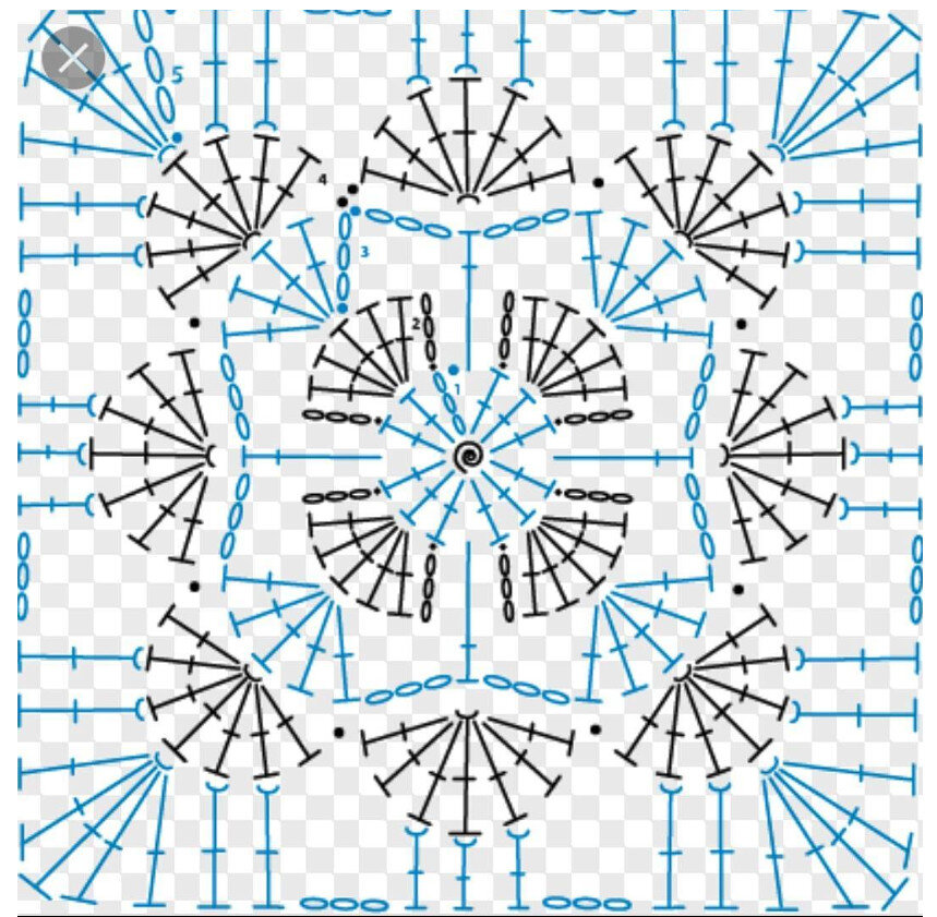 Баварский квадрат крючком схема