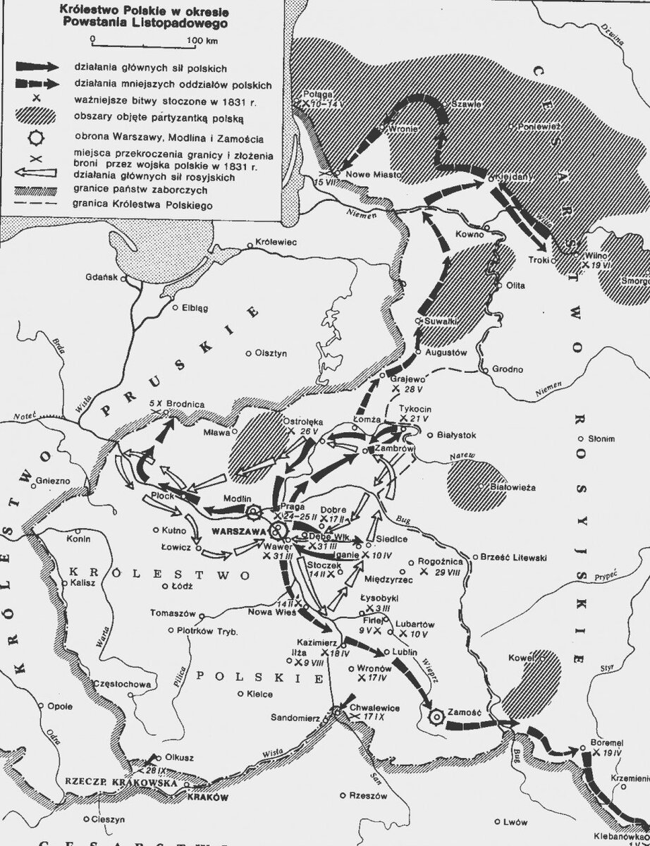 Польское восстание 1863 1864 карта