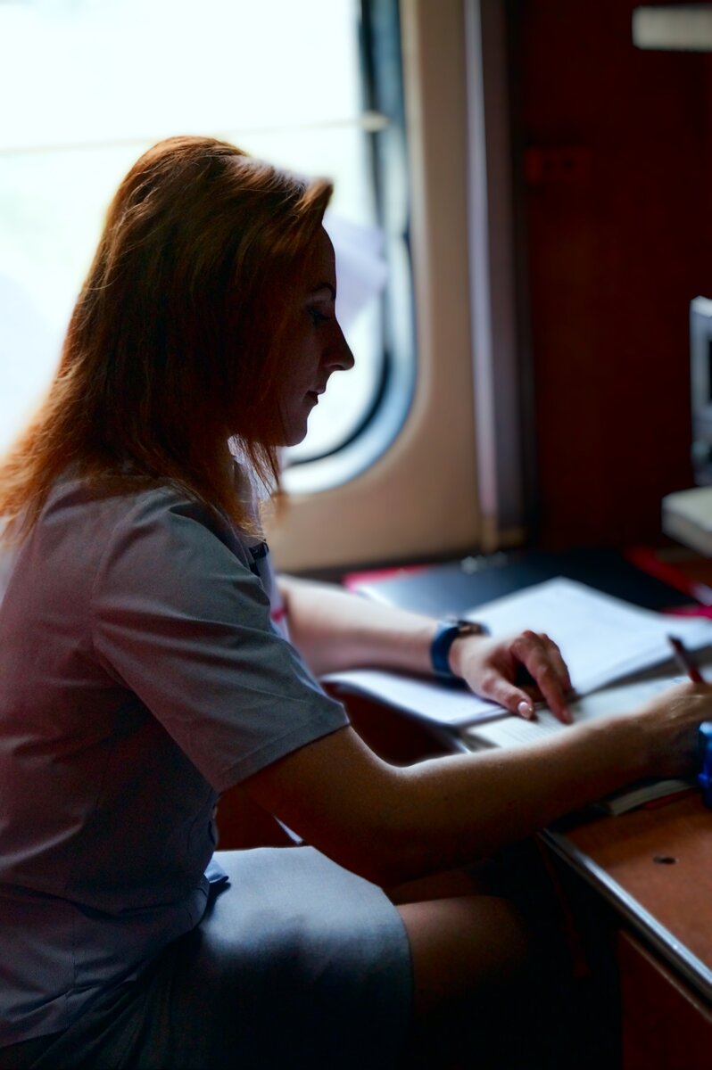 Мое рабочее место в радиорубке штабного вагона