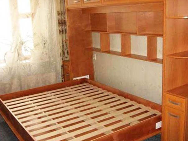 Технические особенности откидных кроватей, встроенных в шкаф