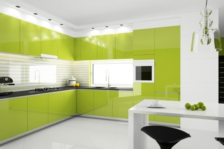 Зеленая кухня: идеи дизайна в 75 фото