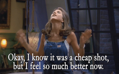 Я знаю, что это удар ниже пояса, но теперь я чувствую себя намного лучше. 