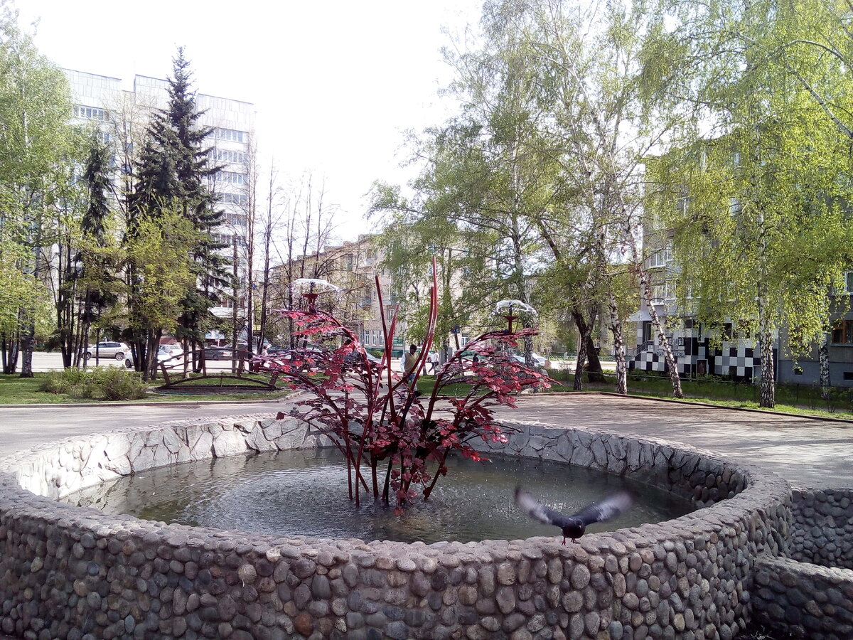 Фонтан в сквере Барнаула