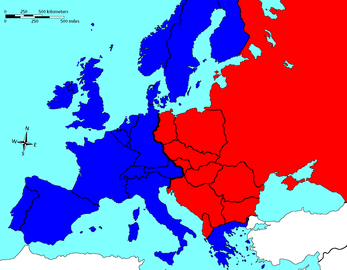 Карта мира 1946 года