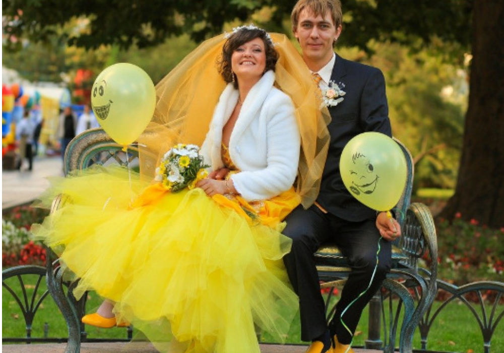 Свадьба Желтое Платье фото 21