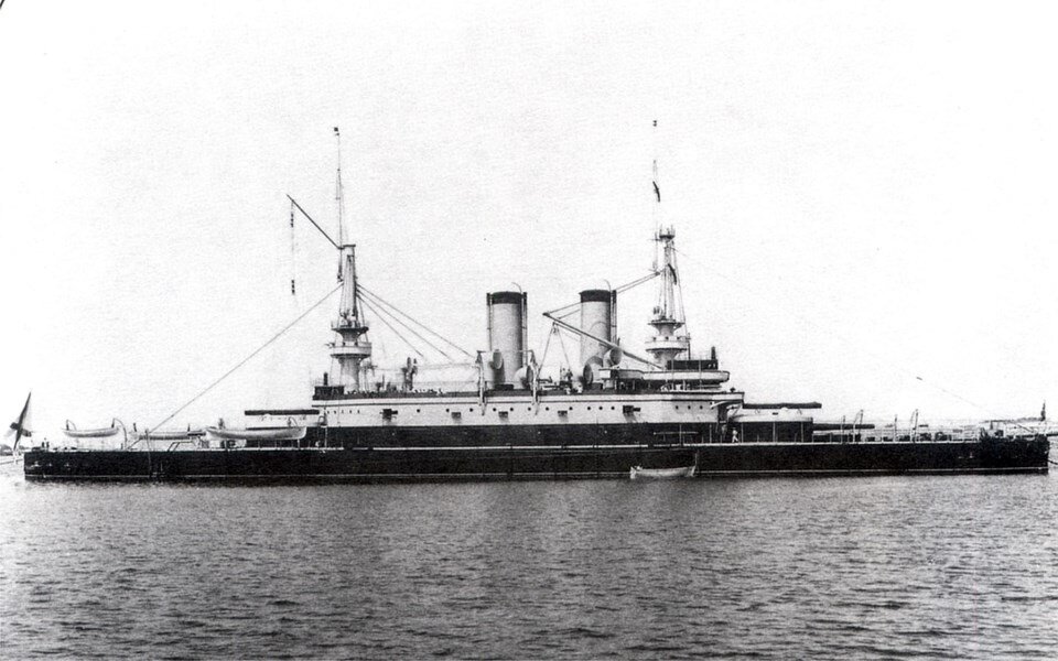 «Три Святителя» в Севастополе, 1895 г. Ист.: navsource.narod.ru