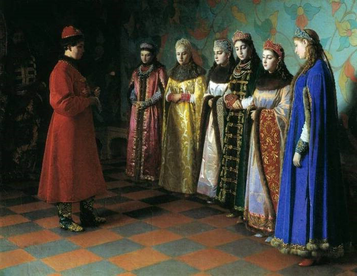 Выбор невесты Алексеем Михайловичем (худ. Г.Седов, 1882 год)