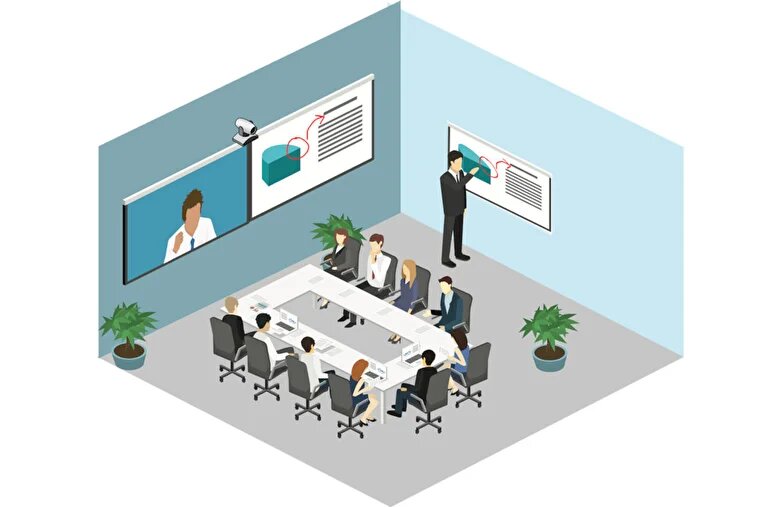 
Дополнительная белая доска для совместного использования в Zoom room (Companion Whiteboard).