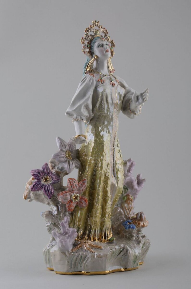 Нина Малышева. Скульптура «Морская царевна Волхова» из композиции «Садко». 1950-е. Дулёво. Пермская художественная галерея / К-1498. Источник: permartmuseum.ru