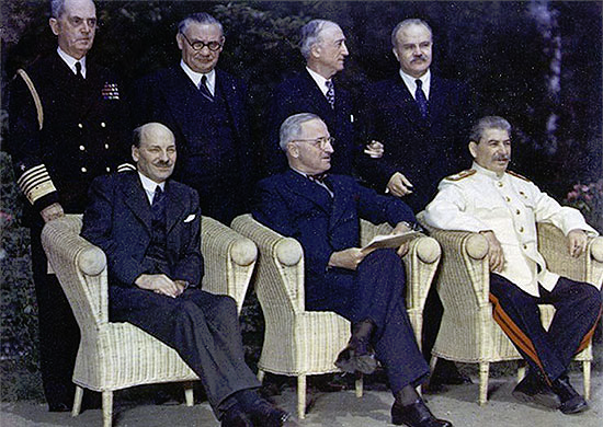 Эттли, Трумэн, Сталин.