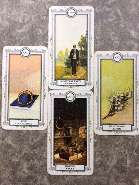 1. Крысы, 2, Кольцо, 3. Лилии, 4. Мужчина.