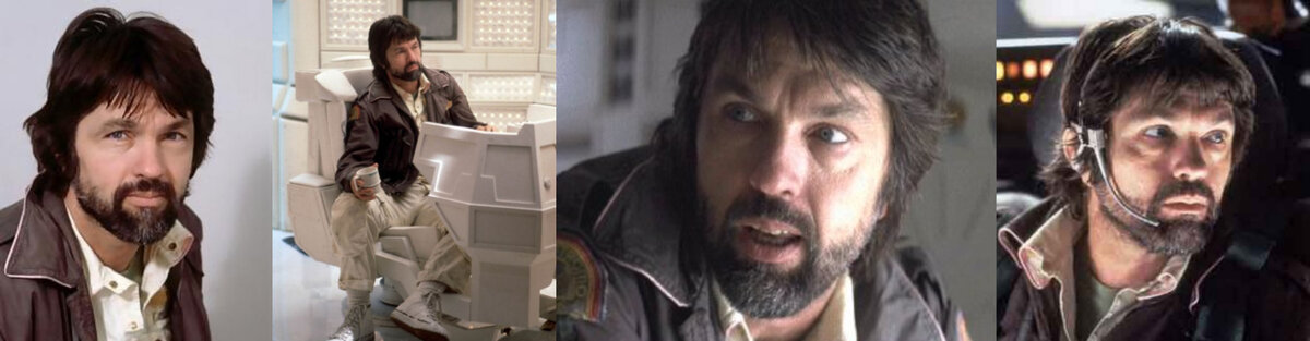 Том Скеррит в роли капитана Далласа, фрагменты кадров из фильма Чужой 1979 года.