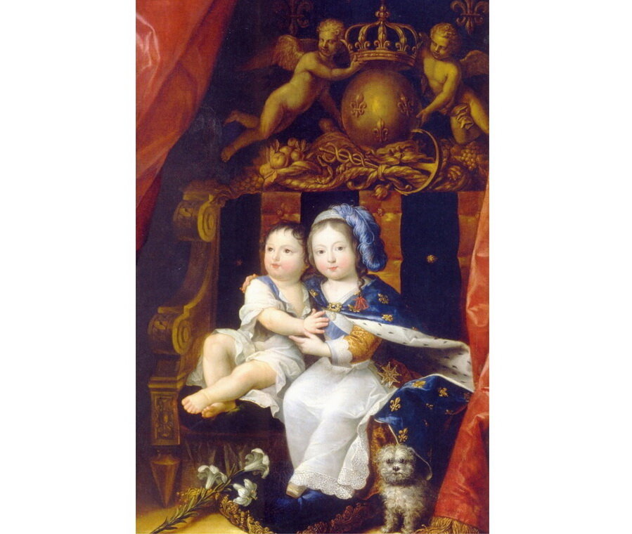 детский портрет Людовика XIV и Филиппа Орлеанского, около 1643г.