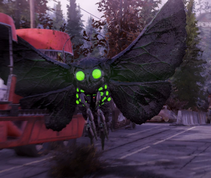 Мофман человек мотылек. Мофман Fallout 76. Mothman человек мотылек Art. Mothman Fallout 76.