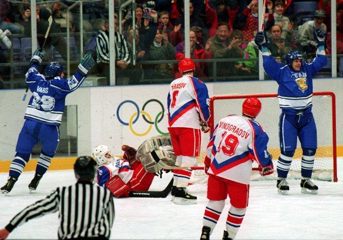 Матч за бронзу ОИ-1994 Финляндия - Россия