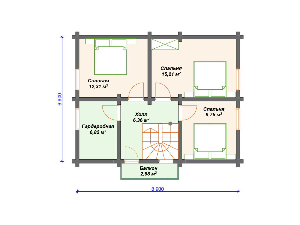 Деревянный дом с эркером (до 150 кв м). | Arplans.ru - проекты домов | Дзен