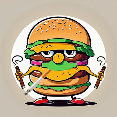 Съел бургер - проспонсировал табачных барыг !