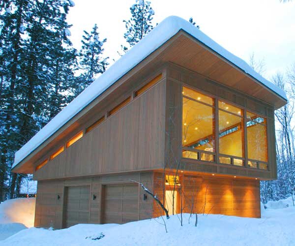 Рис.2 Дом с односкатной крышей