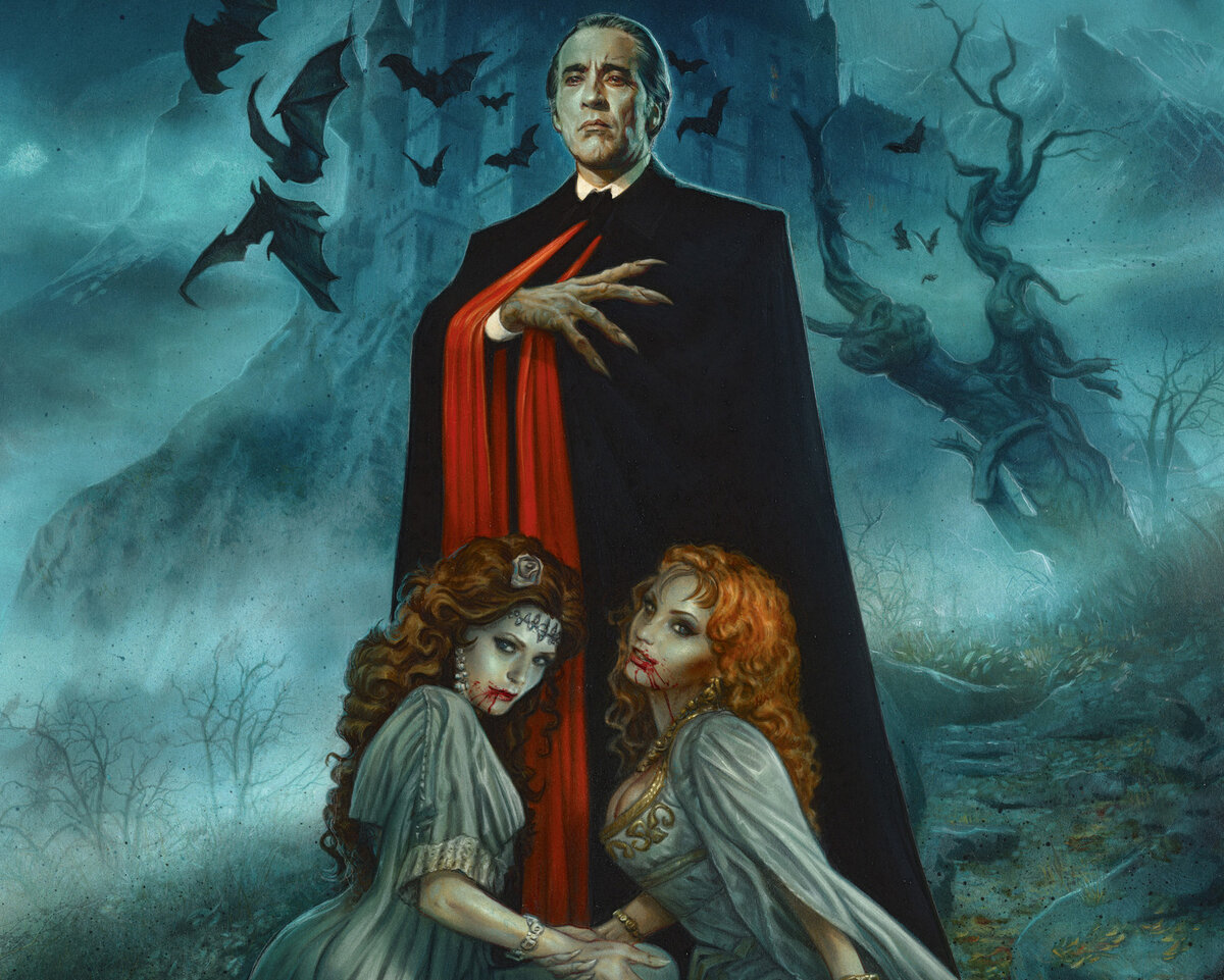 Дракула в исполнении актера Кристофера Ли . Художник: Грег Стейплс.