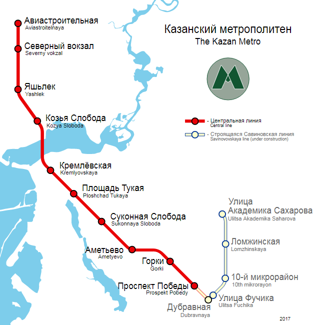 Казанское метро схема развития