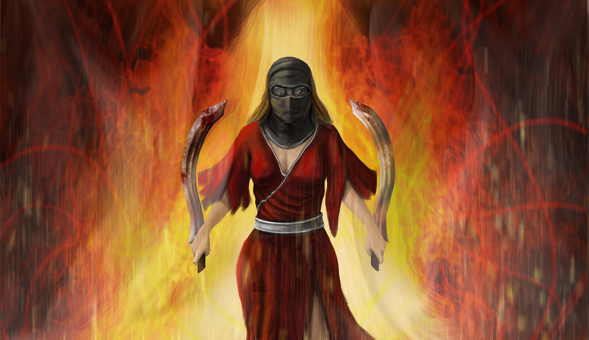 Деана Д'Клеан - мастер меча, возглавившая армию Белого Коноверина (арт Beka Chipchiuri, www.artstation.com).