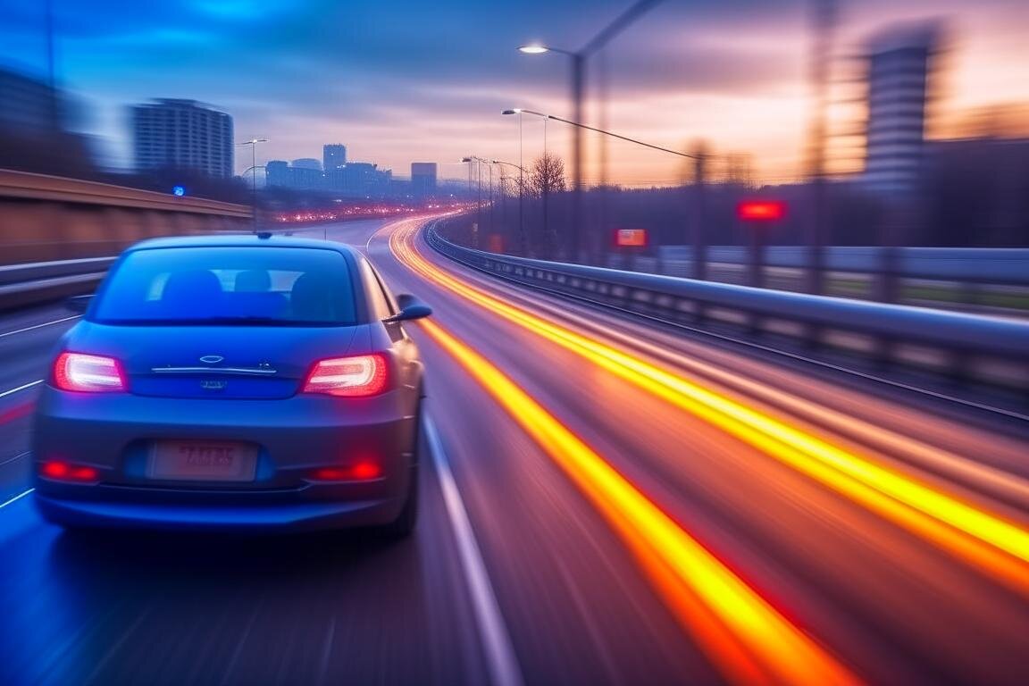 Кандинский не желает рисовать автомобили будущего. Эта эстакада настоящего времени. Просто красиво.