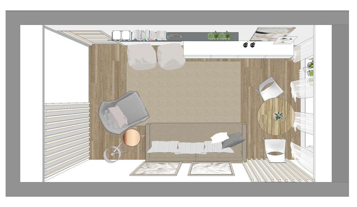 Идеи для планирования комнаты 18м2