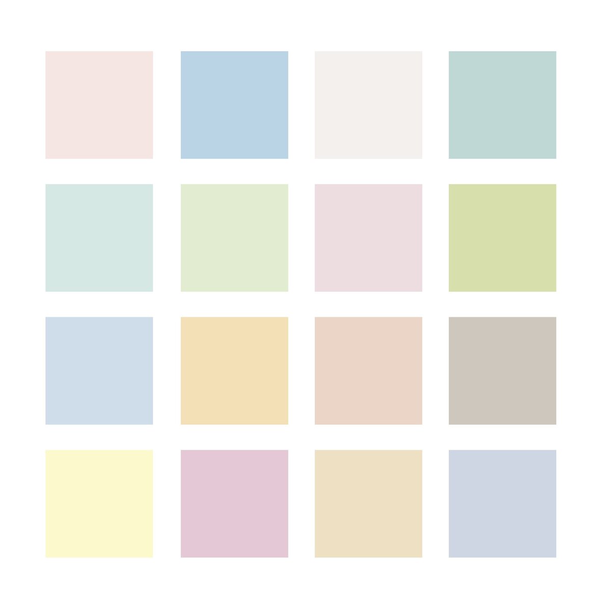 Примеры некоторых основных пастельных оттенков