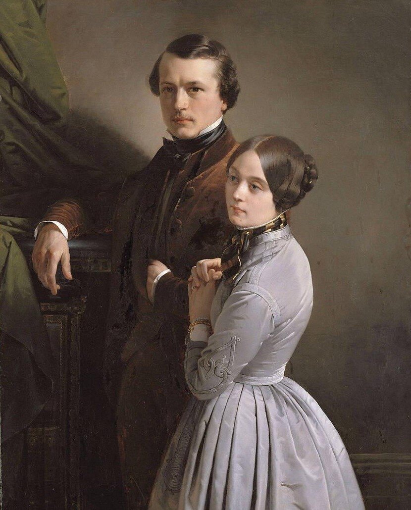 "Сын Эдвард и его жена", холст, масло