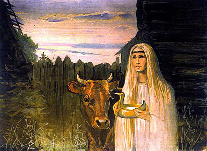 Зимун является символом материнской доброты, любви и заботы. Людям показывалась либо в облике молодой девушки, либо в виде коровы. Фото - http://promedonline.net/
