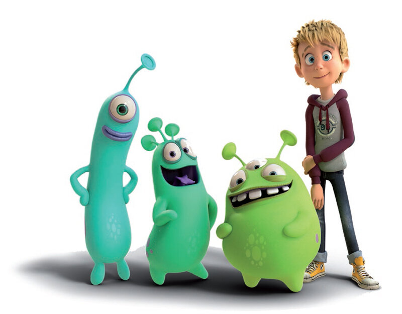 Кадры из фильма "Пришельцы в доме" .