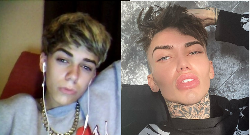 Слева - 15 лет, Справа - 23 года/ Фото: Ask.fm @hipstercunt, Instagram @levijedmurphy