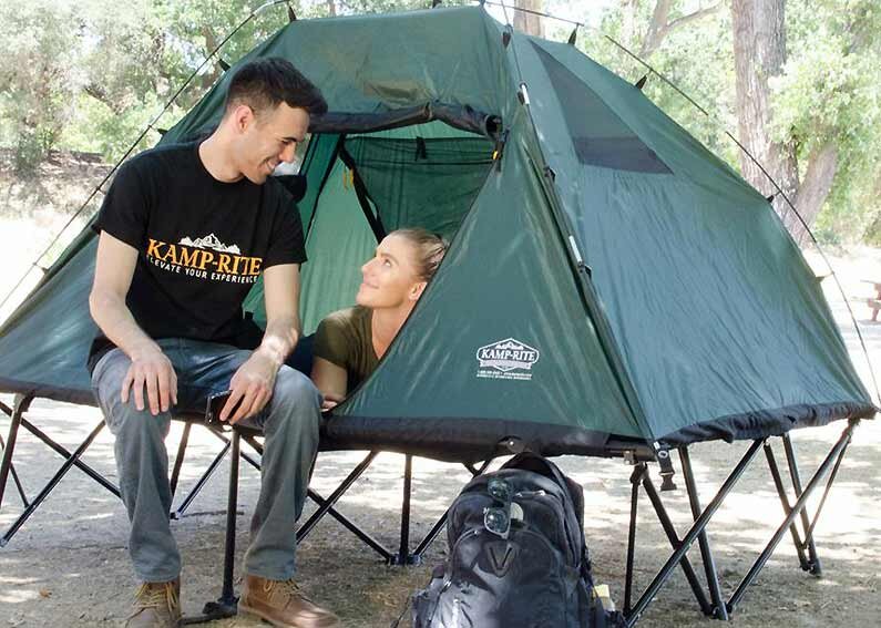 Полностью закрытая от дождя и ветра раскладушка с палаткой, рассчитанная на максимальную нагрузку 225 кг, открывает новый уровень комфорта на природе.