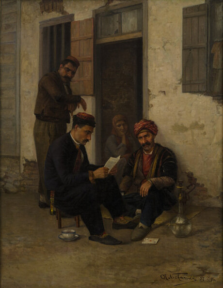 "Письмо от сына, отправившегося на заработки"  1897  Карапет Ншанян