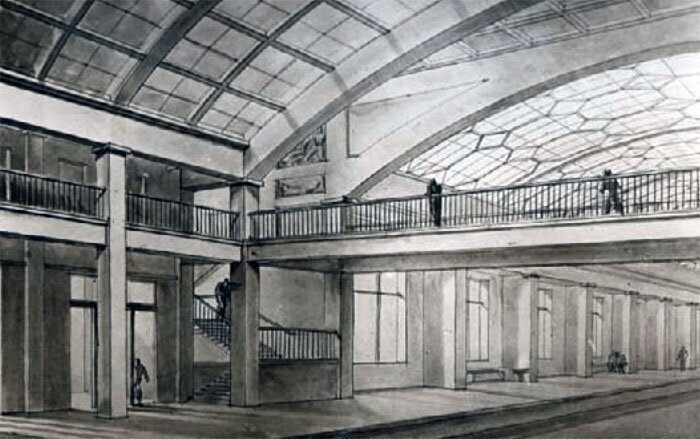 Изначальный проект станции "Первомайская", 1952 года. Отсюда: http://n-metro.ru