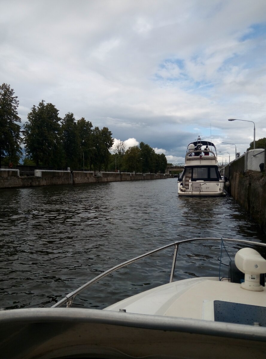 Шлюзование в Угличском шлюзе