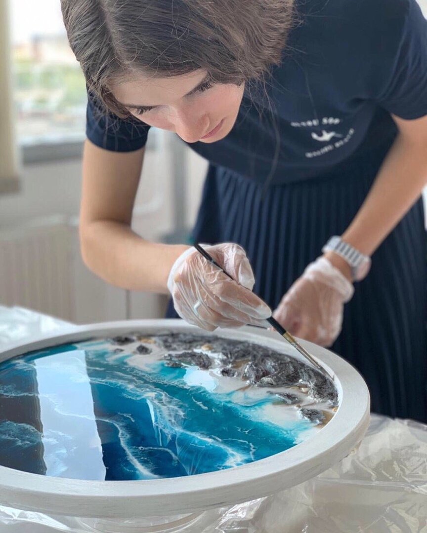 Море в смешанной технике