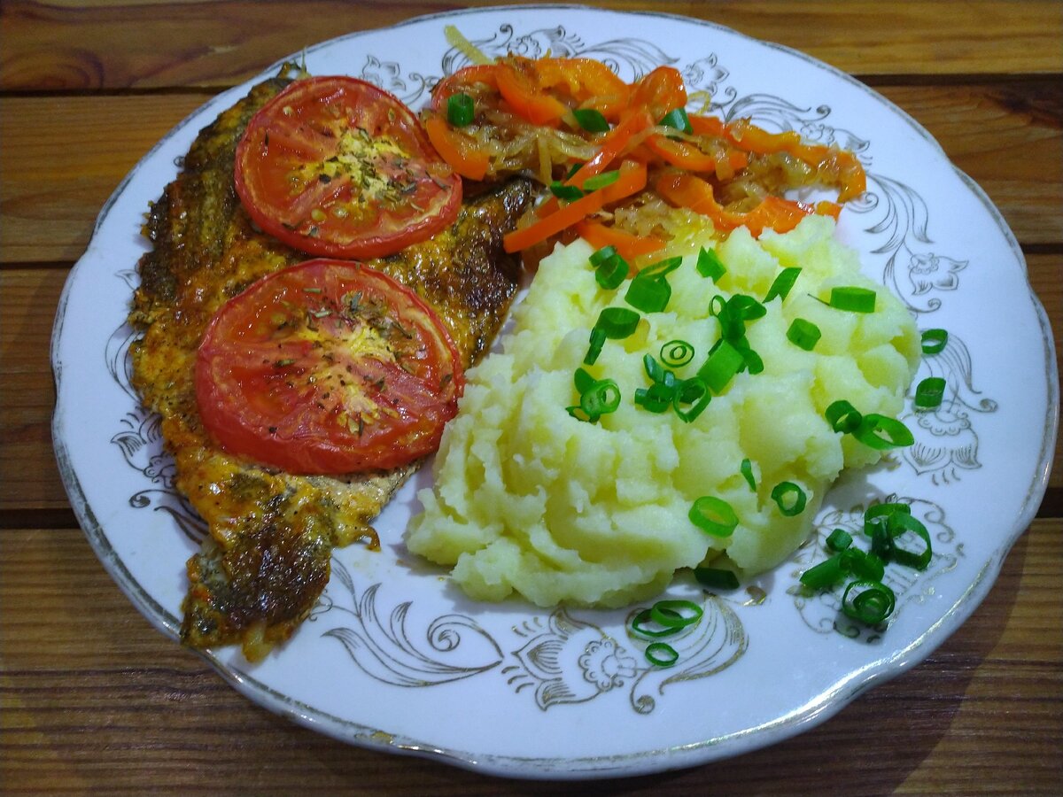 Вкуснейшая камбала с пикантным гарниром