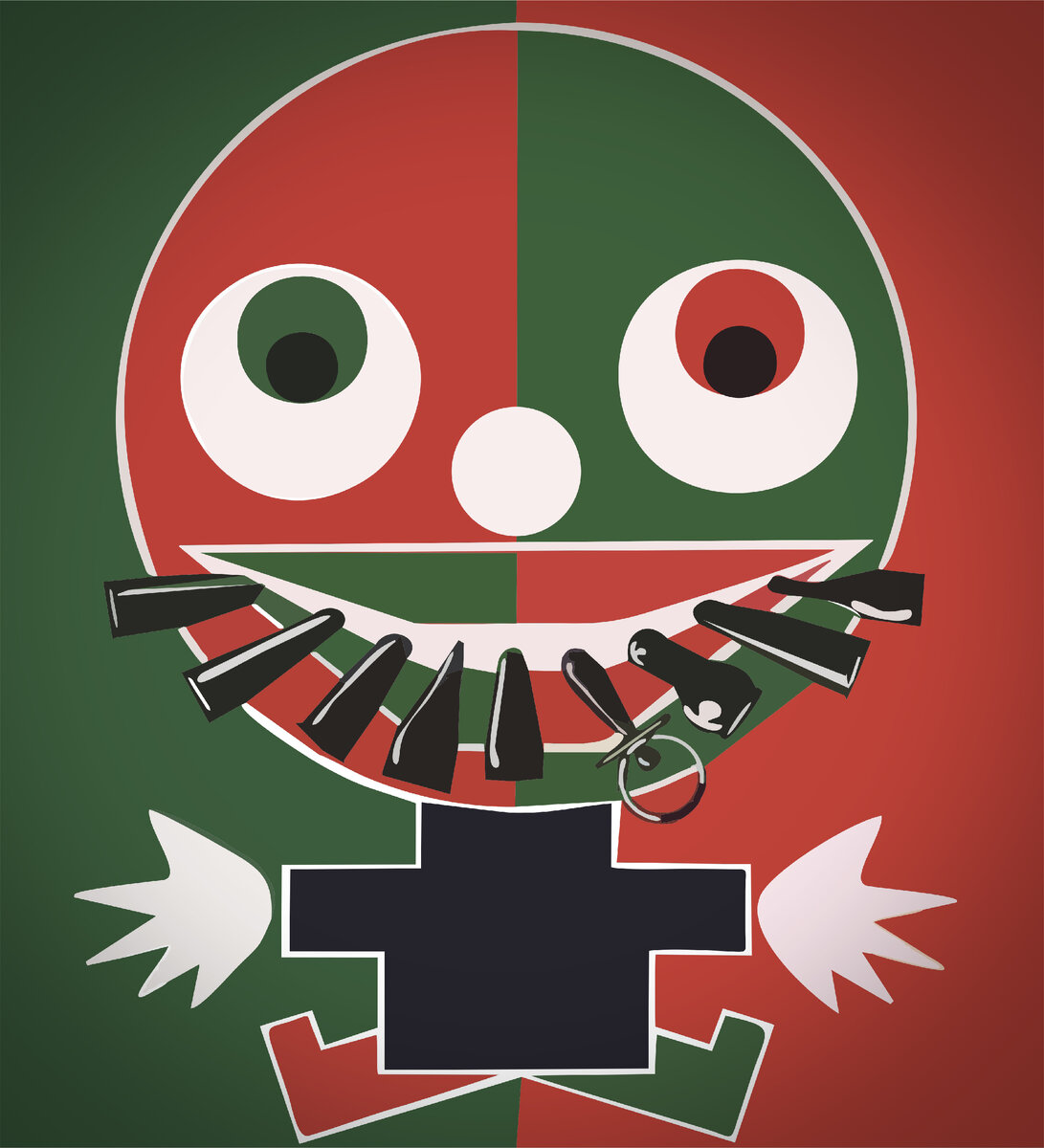 Ребенок и соски. Иллюстрация с плаката.