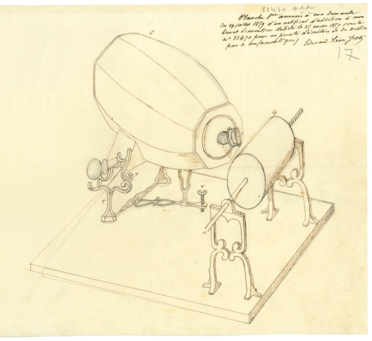 Кстати, фоноавтограф похож на механический аналог уха: слуховой проход – акустический конус, барабанная перепонка – вибрирующая мембрана; слуховые косточки – игла.