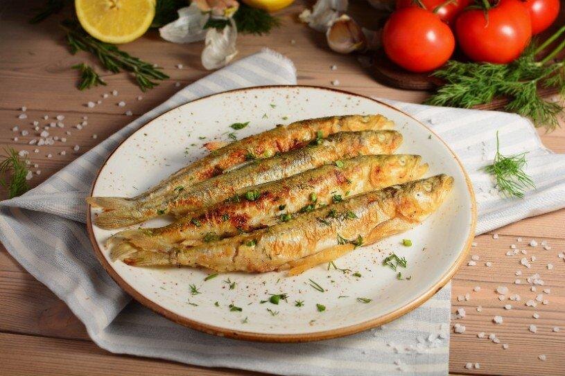 Жареная корюшка