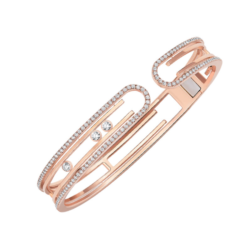 Браслет Messika Move 10th из розового золота с бриллиантами и подвижными бриллиантами