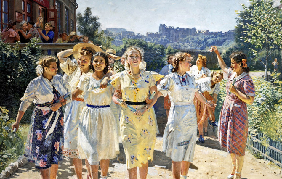 Фрагмент картины "Мы идём в новую жизнь"