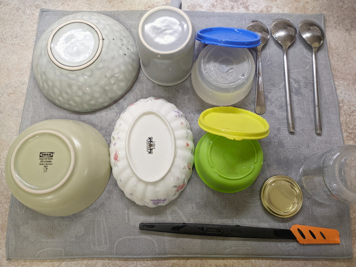 Посуда после завтрака