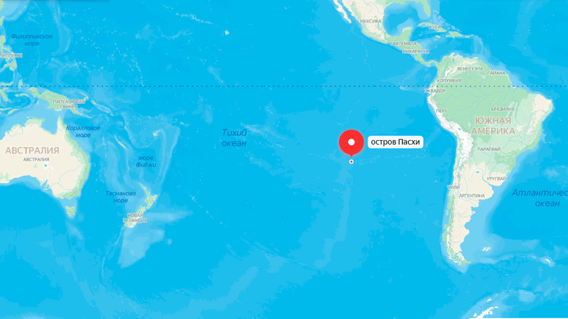 Остров Пасхи на карте