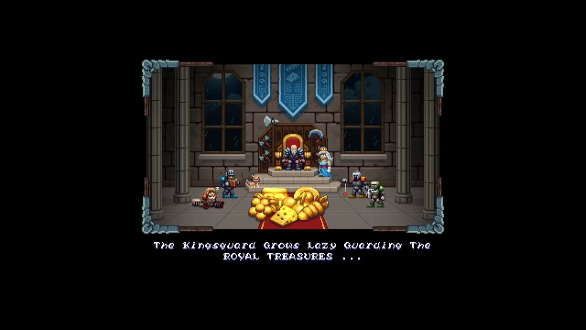 Четыре стража на выбор. Сокровища выглядят странно.