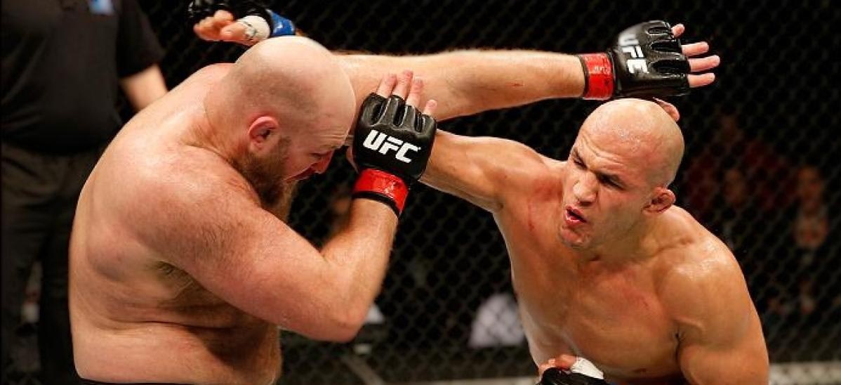 Джуниор Дос Сантос (справа)