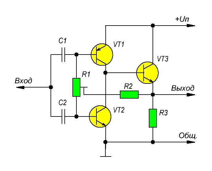 Схема нагрузки усилителя