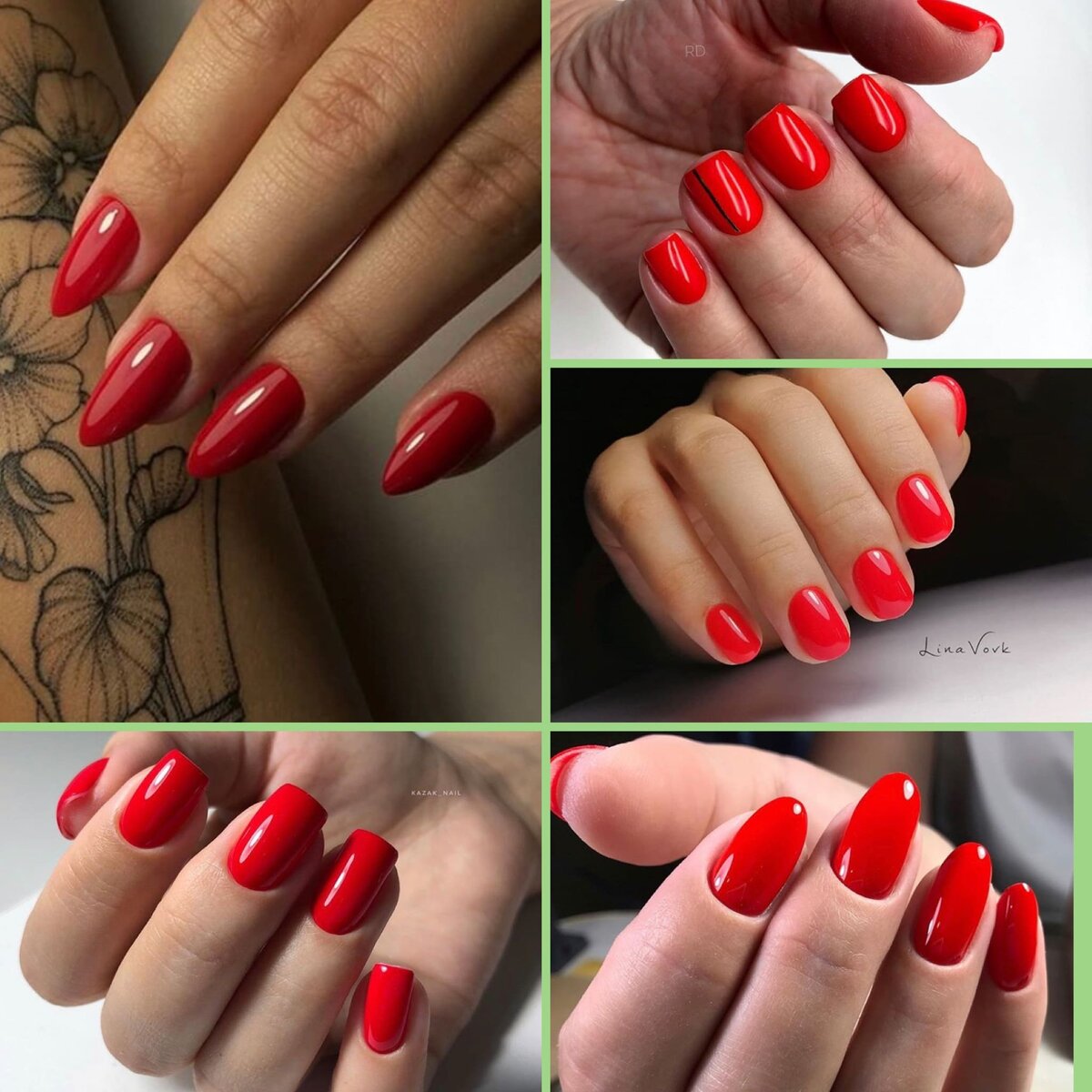 Красный маникюр классическое покрытие на осень 2019