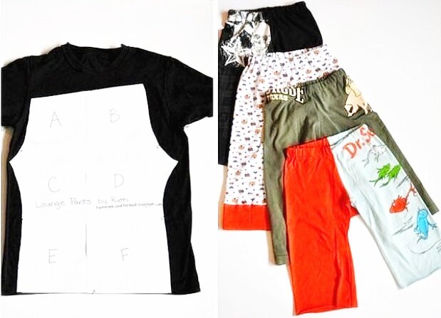 Идея найдена ан просторах интернета, шьем детские штанишки из подручного материала! 